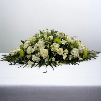 White & Green Coffin Spray