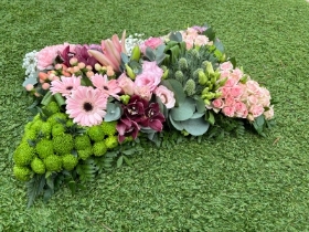 Pink & Green Cluster Pillow